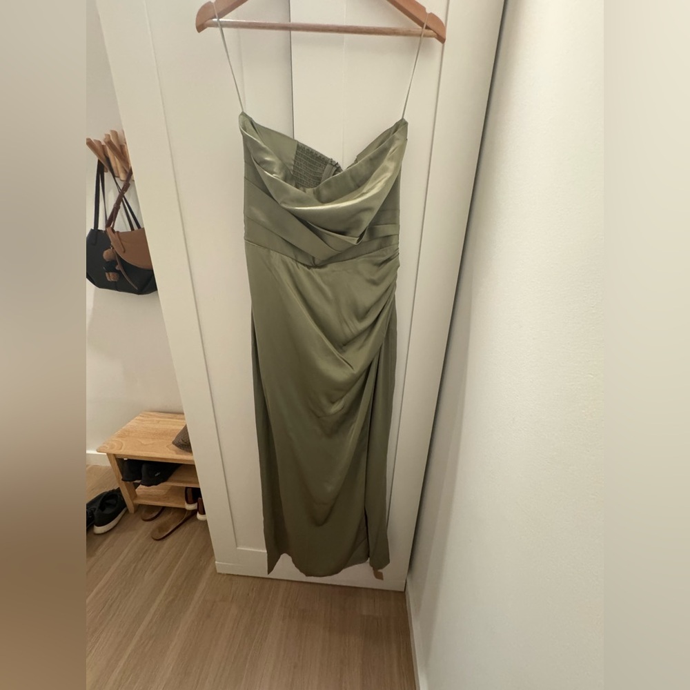 Reformation Barrow Dress - Artichoke Sz 8 - Picture 3 of 5